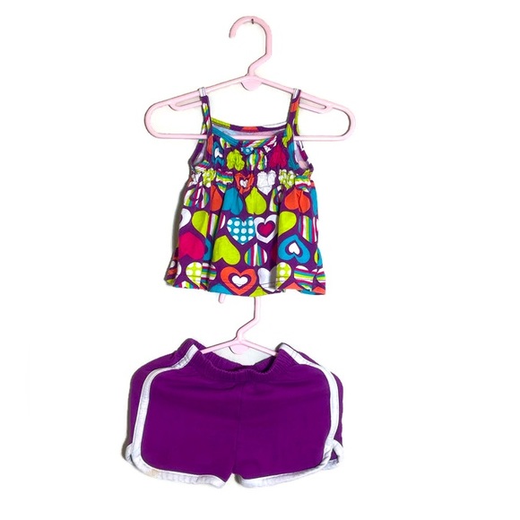 Kid’s Korner Other - 2/$10 Sale! Kids Korner Purple Tank Top and Shorts Set Size 9 Months